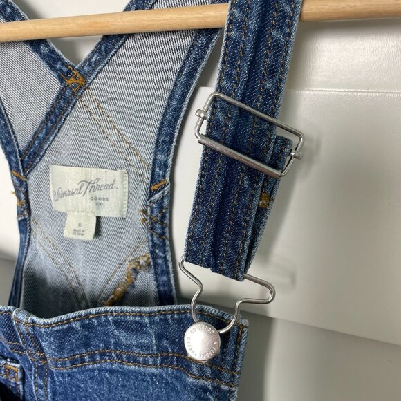 Universal Thread Women's Blue Denim Overalls size 6 - Picture 5 of 7